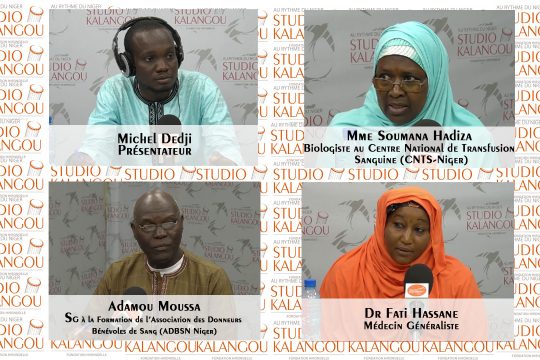 Les invités au forum du jour sur le plateau du Studio Kalangou