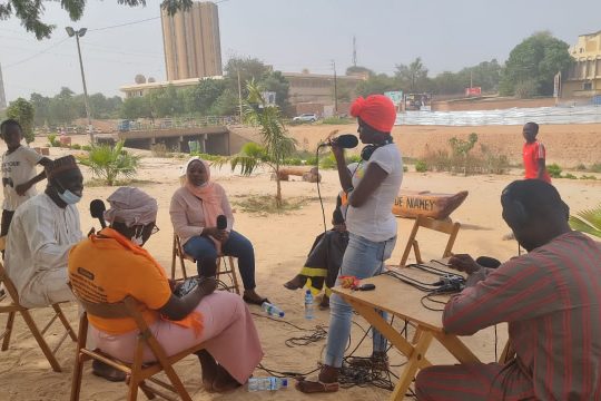 Les invités à l'enregistrement de "Tous à la fada" présenté par Rabi Maikano