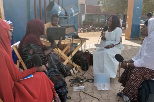 Enregistrement de " Tous à la fada " au rond point Gadafawa de Niamey