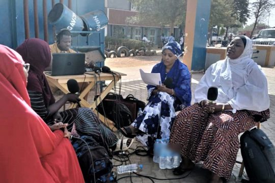 Enregistrement de " Tous à la fada " au rond point Gadafawa de Niamey