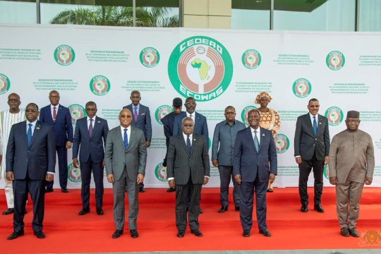 Les chefs d'Etats de la CEDEAO, le 9 janvier 2022 à Accra / Présidence de la République du Niger