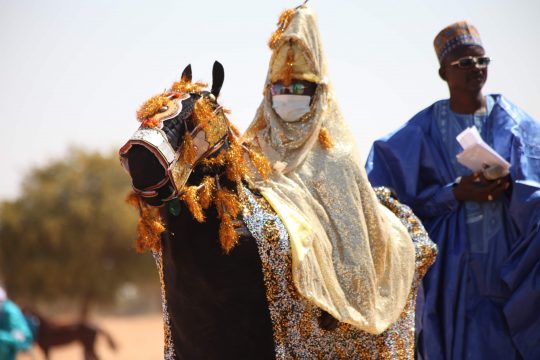 La mascotte du festival Dokin Iska Dan Filingué, le 30 janvier 2022