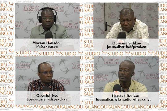 Les invités au forum du jour sur le plateau du Studio Kalangou