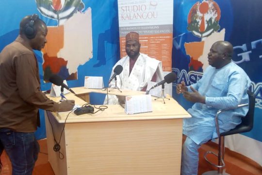 Enregistrement du forum du jour dans les locaux de la télévision Gaskia TV de Zinder