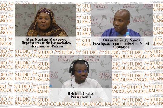 Les invités au forum du jour sur le plateau du Studio Kalangou