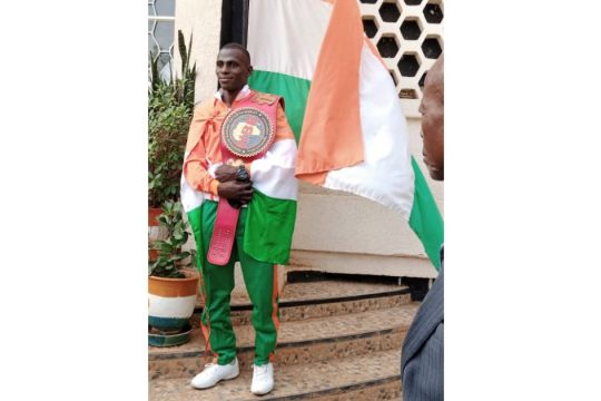 Photo de Sahabi Gado jeune boxeur professionnel nigérien