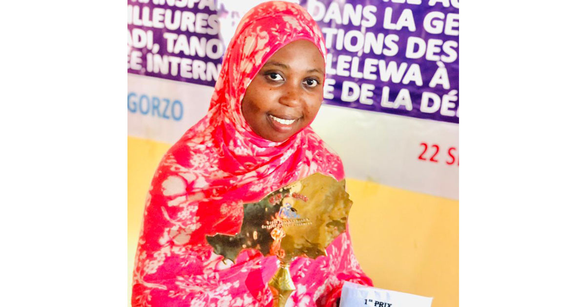 Portrait de Malika Saley Hassane, lauréate du concours web activiste dans le domaine de la bonne gouvernance