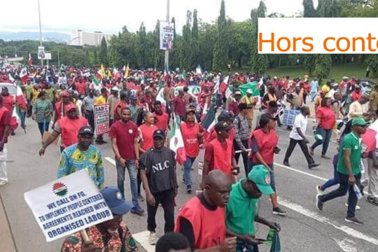 Des manifestants contre l'inflation au Nigéria le 2 août 2023