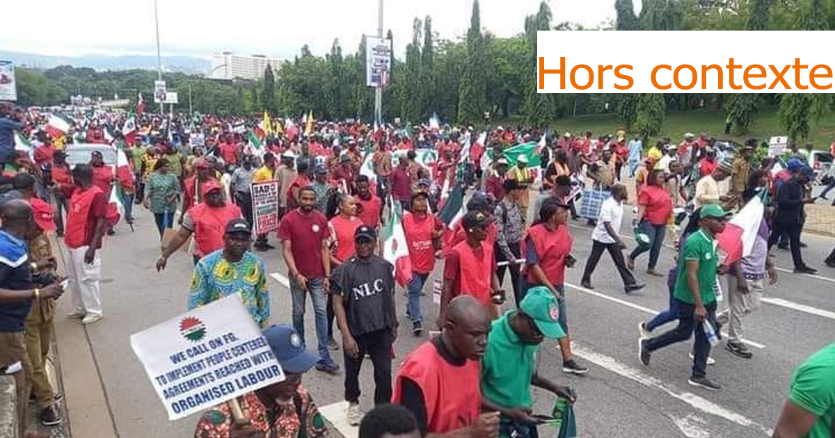 Cette photo ne montre pas une manifestation au Nigéria contre une intervention militaire de la Cédéao au Niger