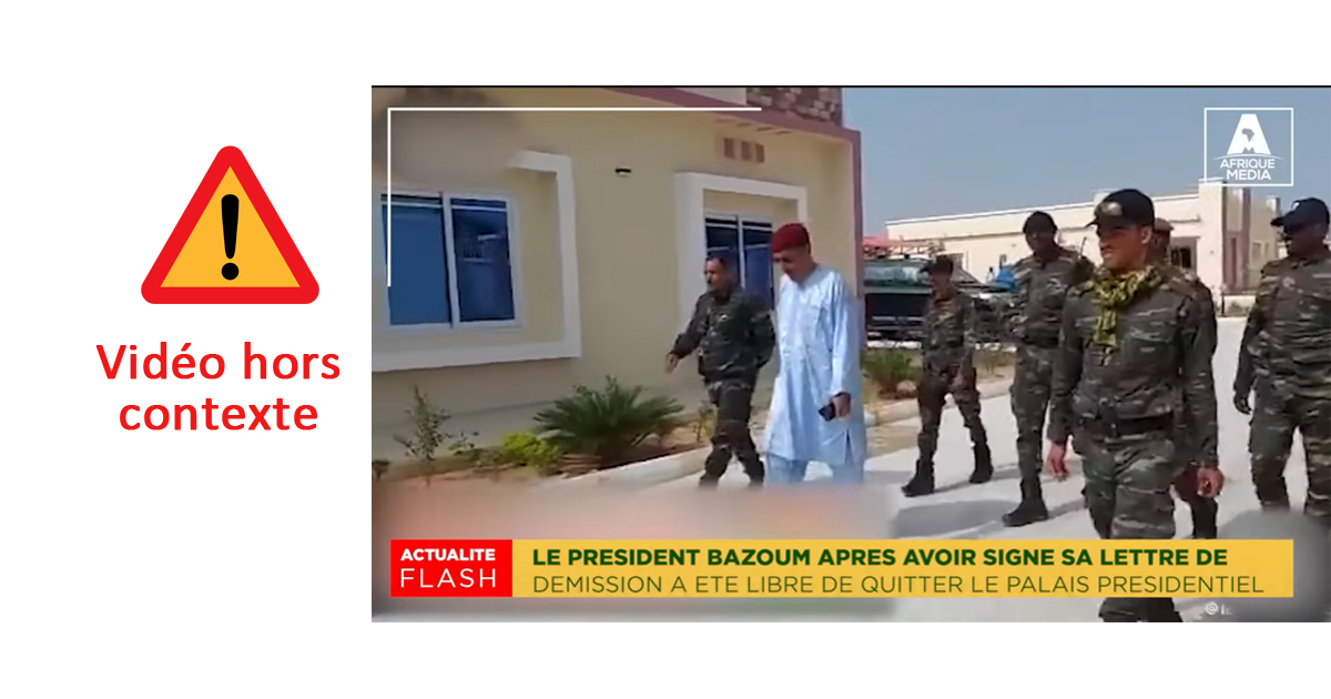 Cette vidéo ne montre pas le président Bazoum après sa démission