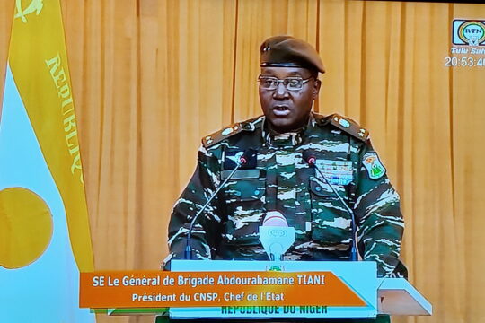 Le Général Tiani lance un appel à la Démocratie et au Dialogue National Inclusif au Niger.