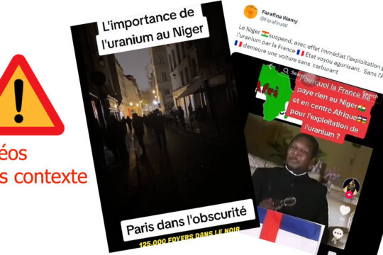 Captures d'écran des vidéos détournées