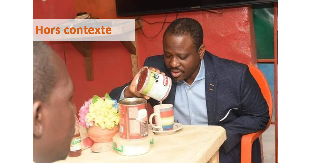 Cette photo ne montre pas Guillaume Soro dans un bistrot à Niamey