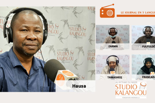 Les présentateurs des différents journaux / Studio Kalangou