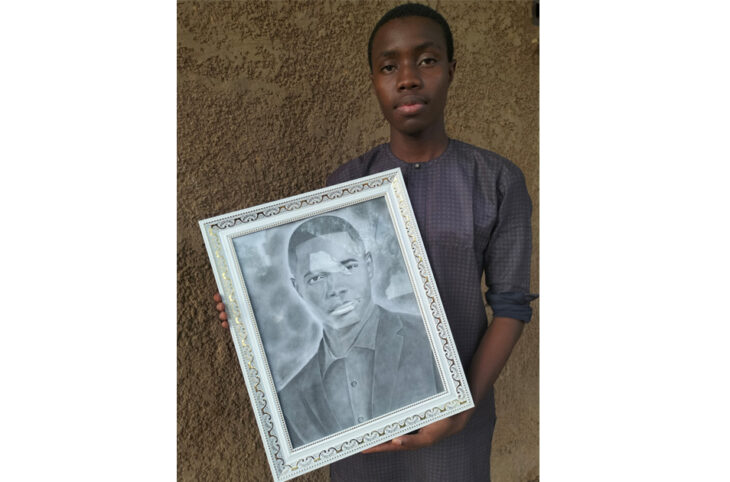 Portrait de Harouna Lawali, jeune artiste peintre