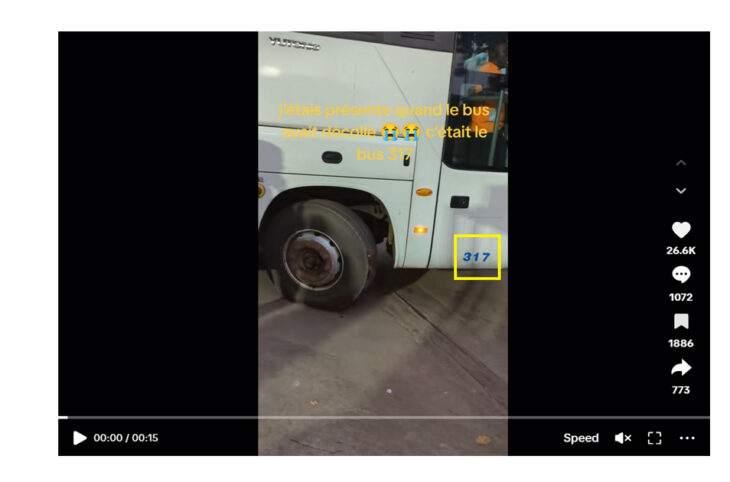 Cette vidéo ne montre pas le bus accidenté de STM