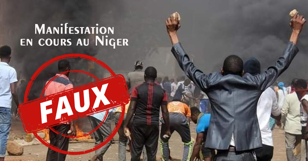 FAUX, ces images ne montrent pas des manifestions contre Barkhane au Niger
