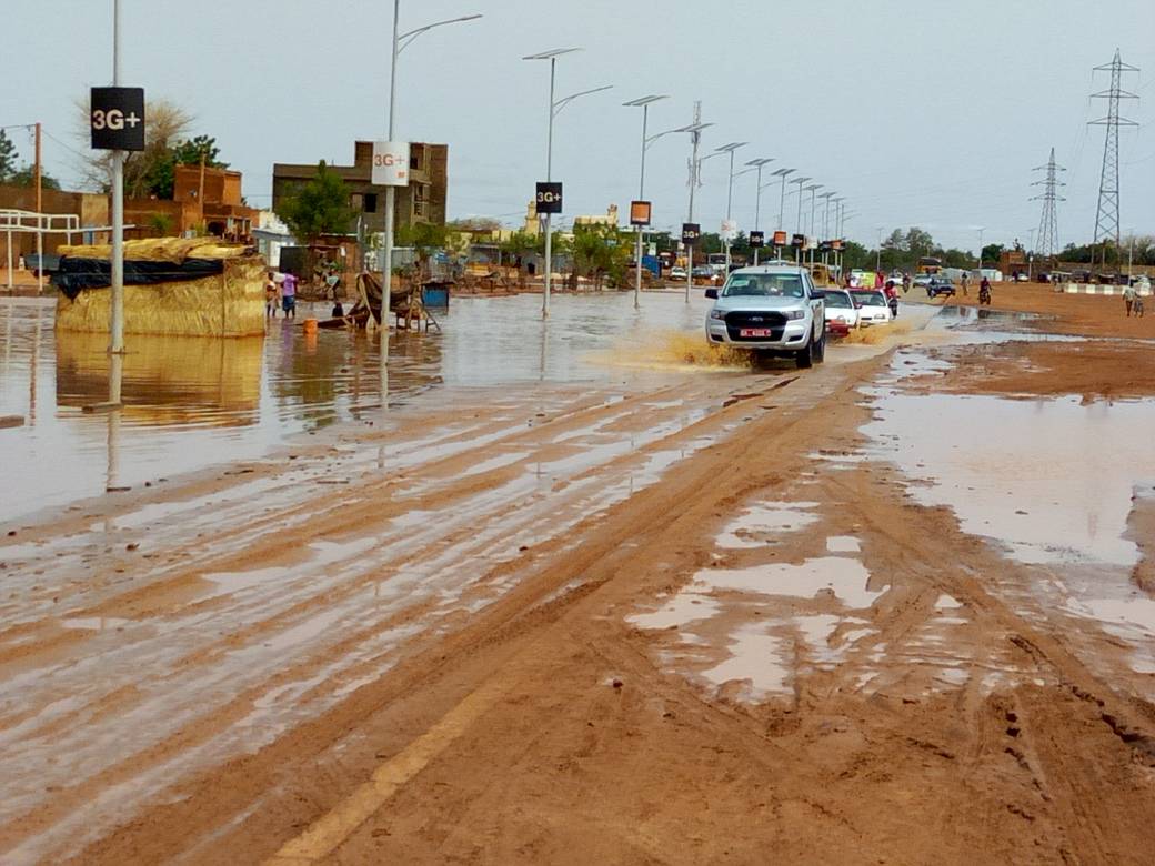 Niamey après la pluie : des artères presque impraticables