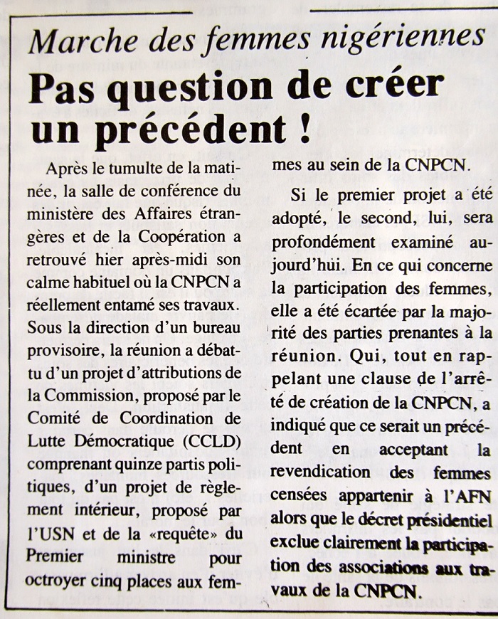 Marche des femmes nigériennes