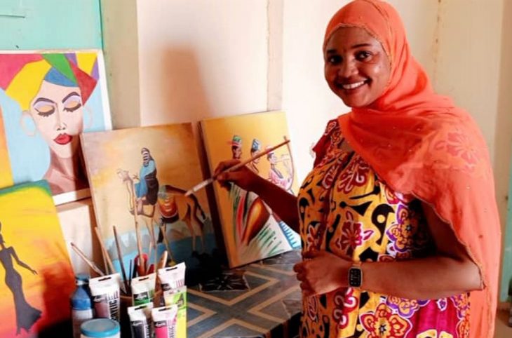 Découverte d’une jeune artiste peintre, Ramatou Waissilimne