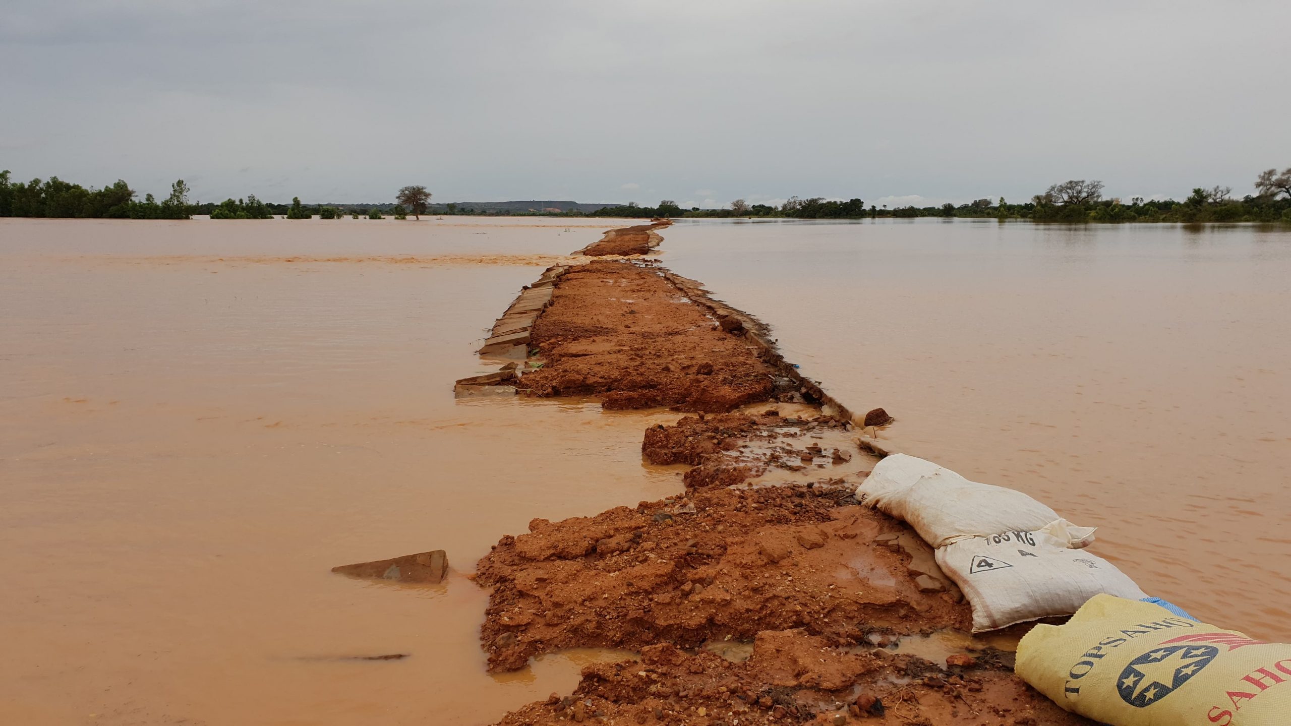 La digue protectrice de Lamordé cède, les eaux du fleuve Niger inondent des quartiers
