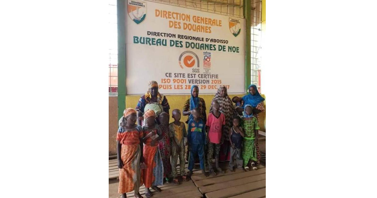 80 enfants mineurs nigériens interceptés par la douane de Noé en Côte d’Ivoire