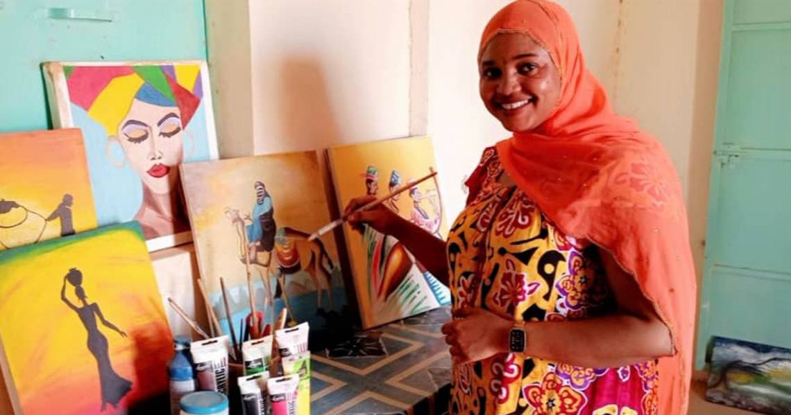 Ramatou Waissilimne, jeune artiste peintre d’Agadez