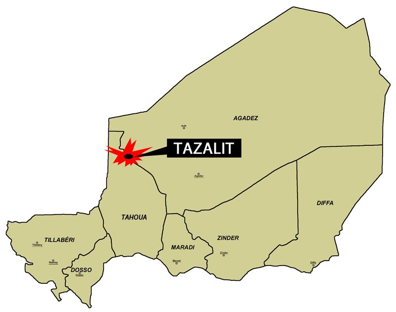 L’armée nigérienne attaquée à Tazalit : 22 soldats tués.